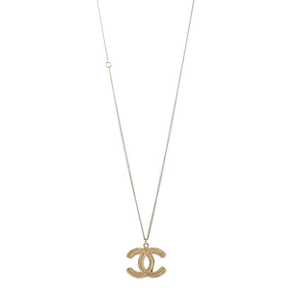 Chanel CC Necklace Matte Gold 1 of 6