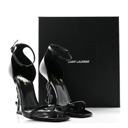 Saint Laurent Patent Calfskin Opyum 110 Sandals 40 Black 11 of 11