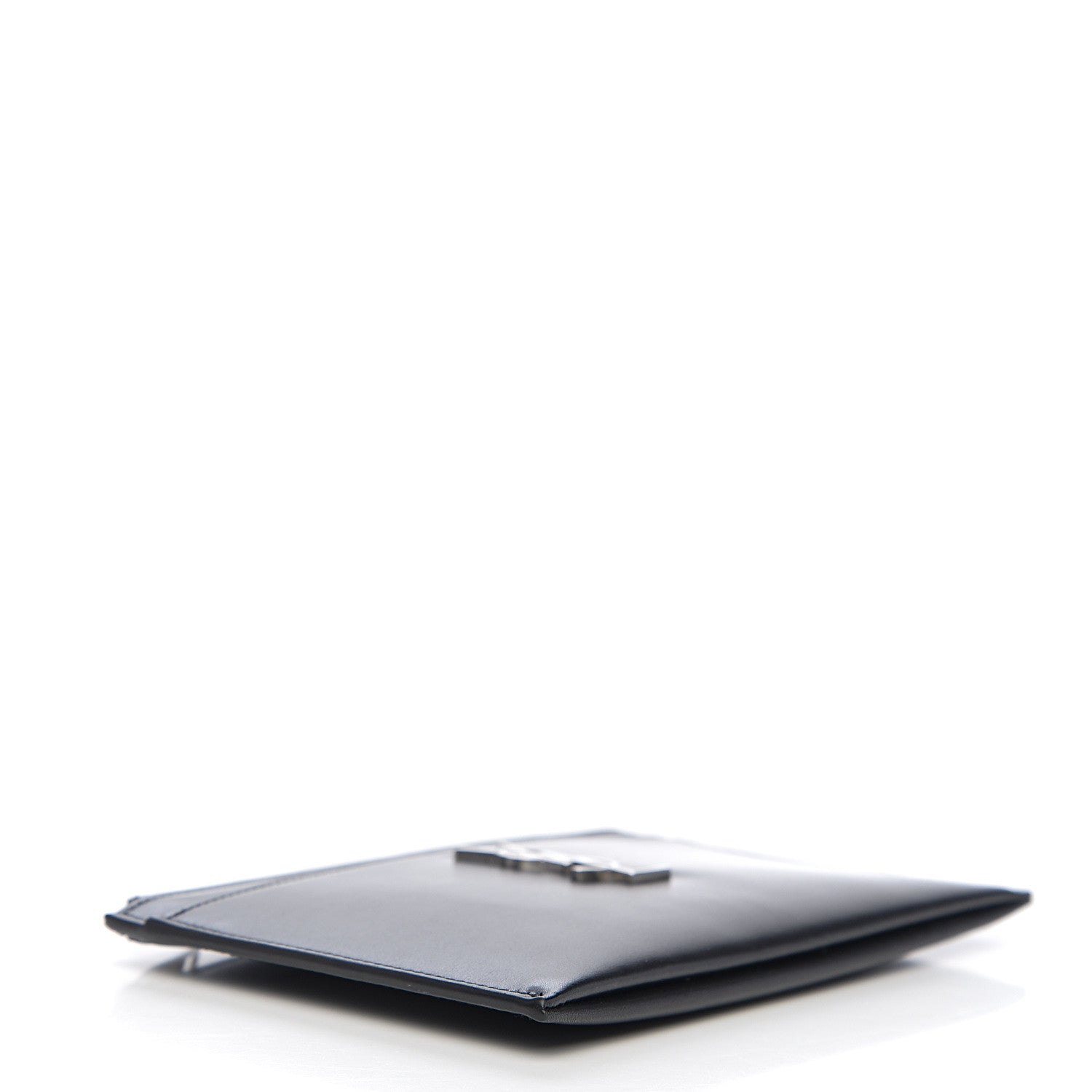 Saint Laurent Smooth Calfskin Monogram Zip Bill Pouch Black 3 of 7