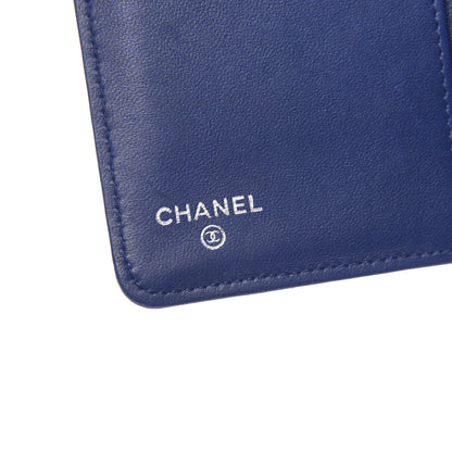 Chanel Lambskin Quilted Yen Wallet Blue 5 of 10