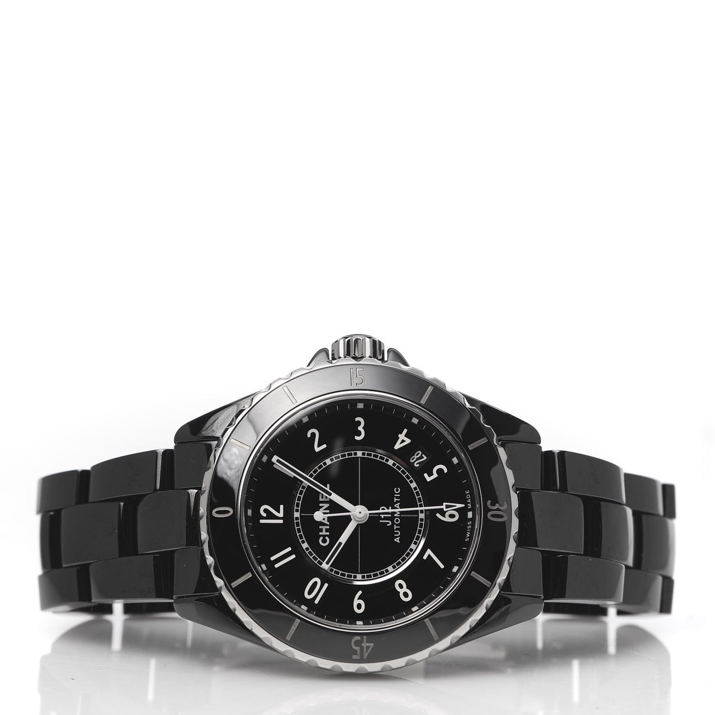 Stainless Steel Ceramic 38mm J12 Automatic Watch Black