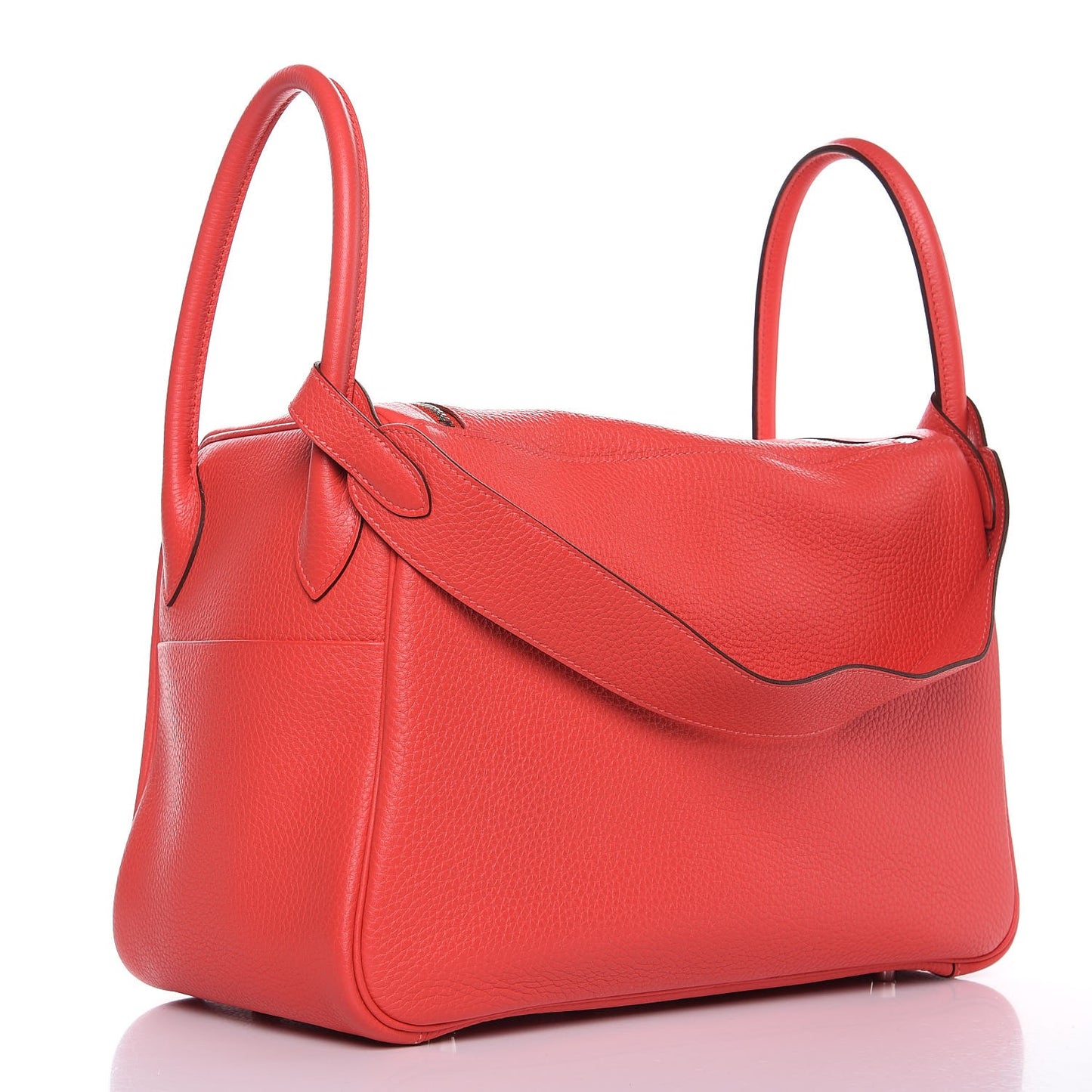 Taurillon Clemence Lindy 34 Rouge Pivoine