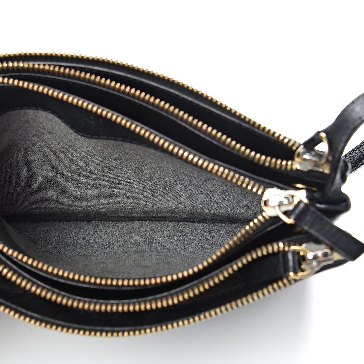 Lambskin Small Trio Crossbody Bag Black