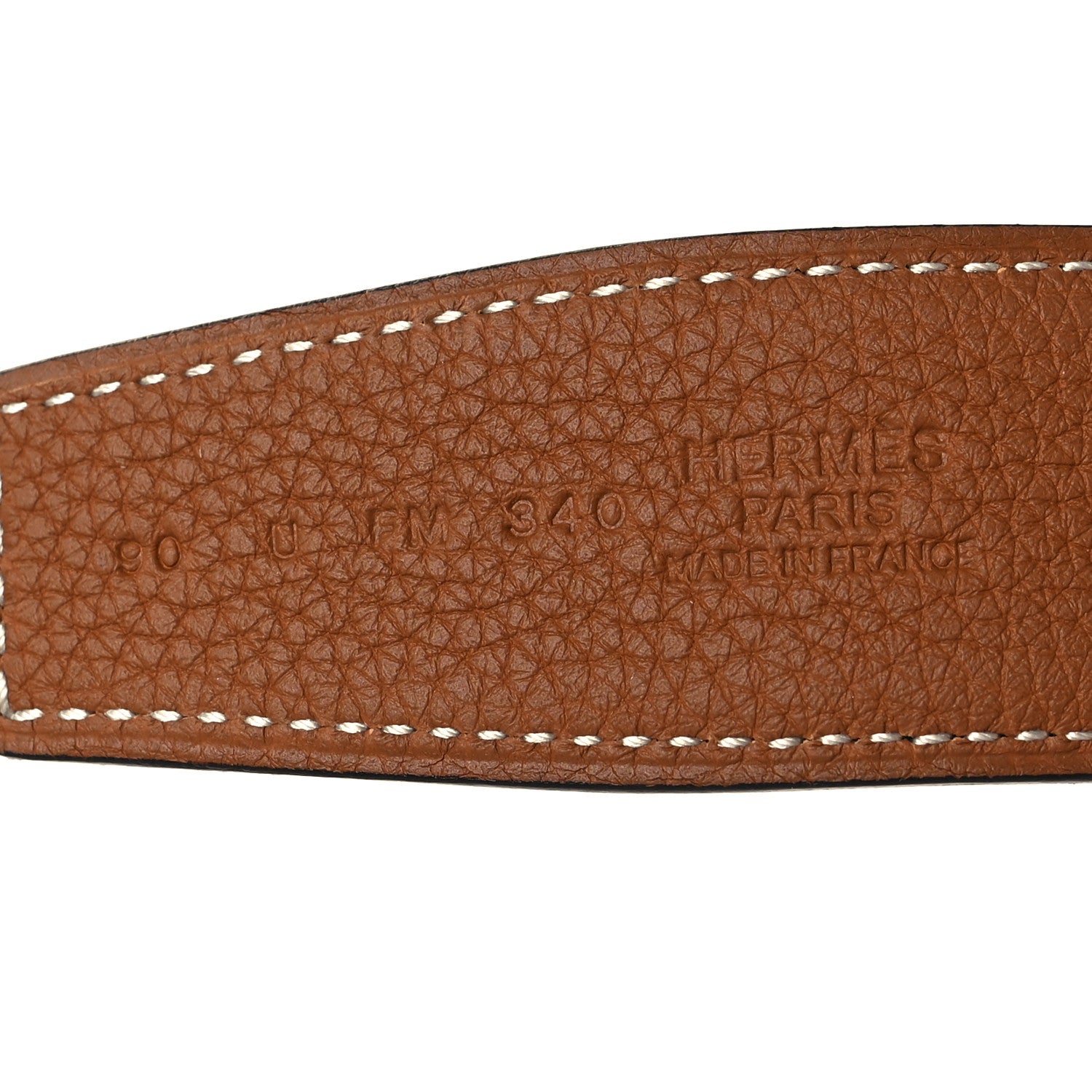Hermes Togo Box 32mm H Belt 90 36 Black Gold 3 of 5