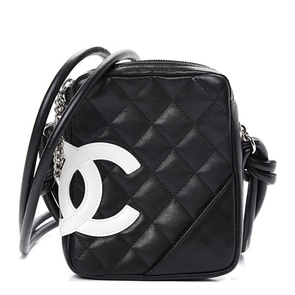 Chanel Calfskin Quilted Small Cambon Messenger Black White 1 of 12