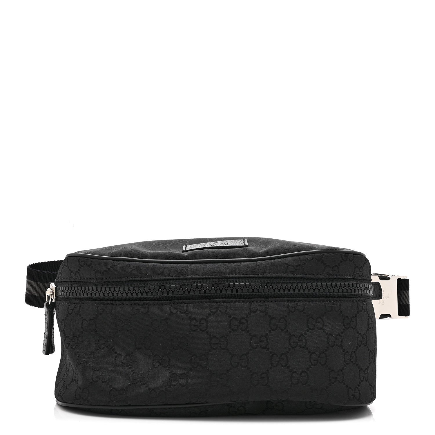 Gucci Nylon Monogram Fanny Pack Belt Bag Black 1 of 10