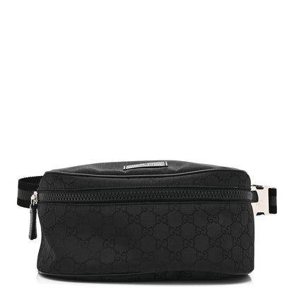 Gucci Nylon Monogram Fanny Pack Belt Bag Black 1 of 10