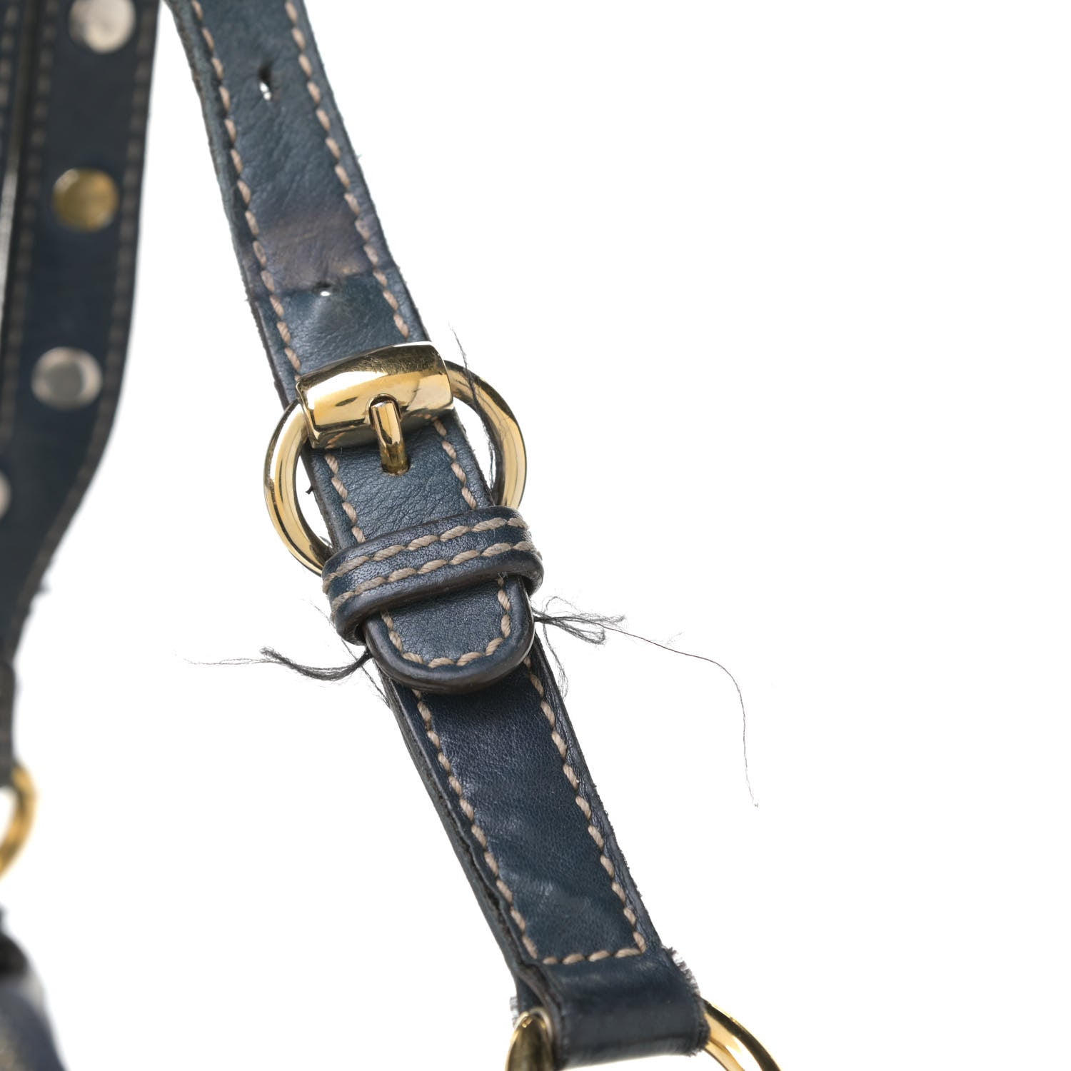 Gucci Guccissima Large Biba Studded Hobo Blue 12 of 18