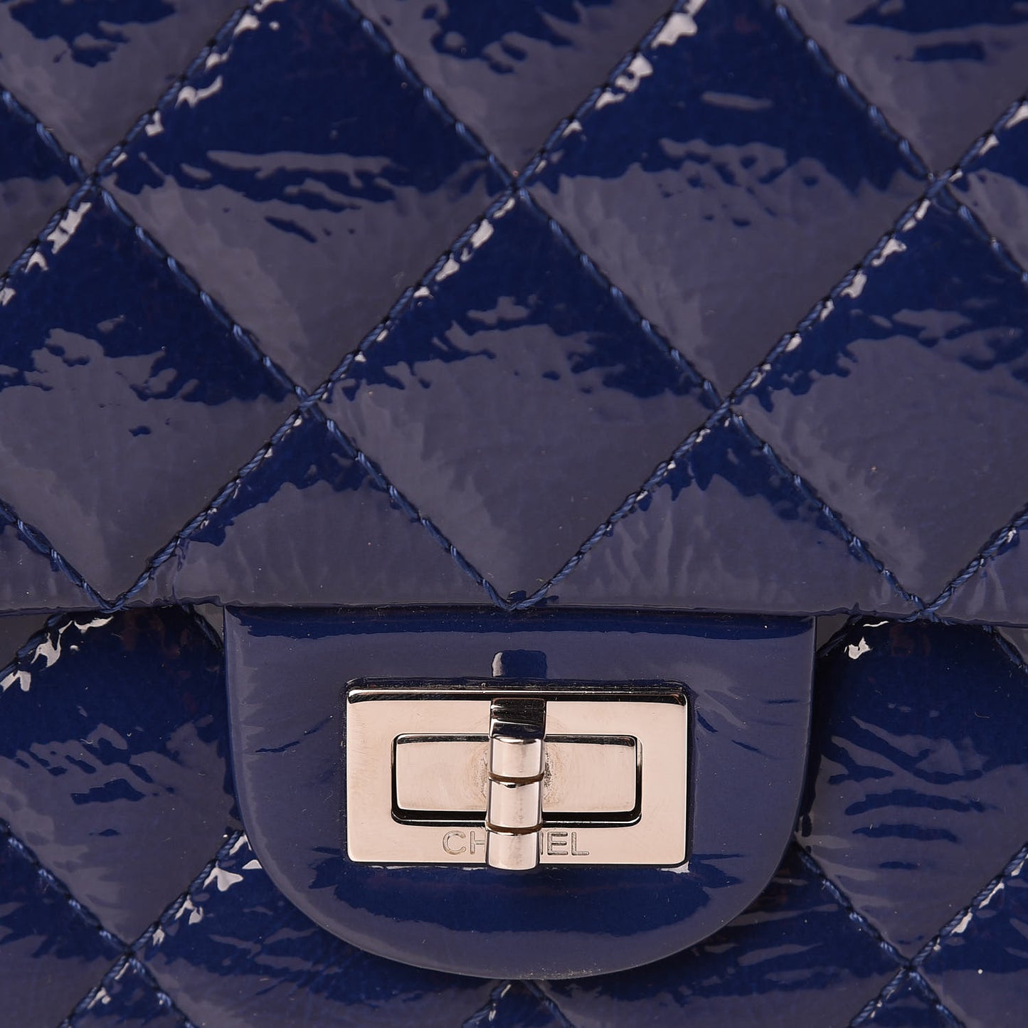 Patent Quilted 2.55 Reissue 226 Flap Navy