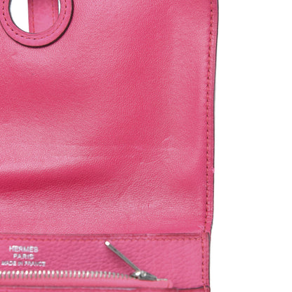 Hermes Taurillon Gaucho Dogon Compact Wallet Fuchsia 8 of 11