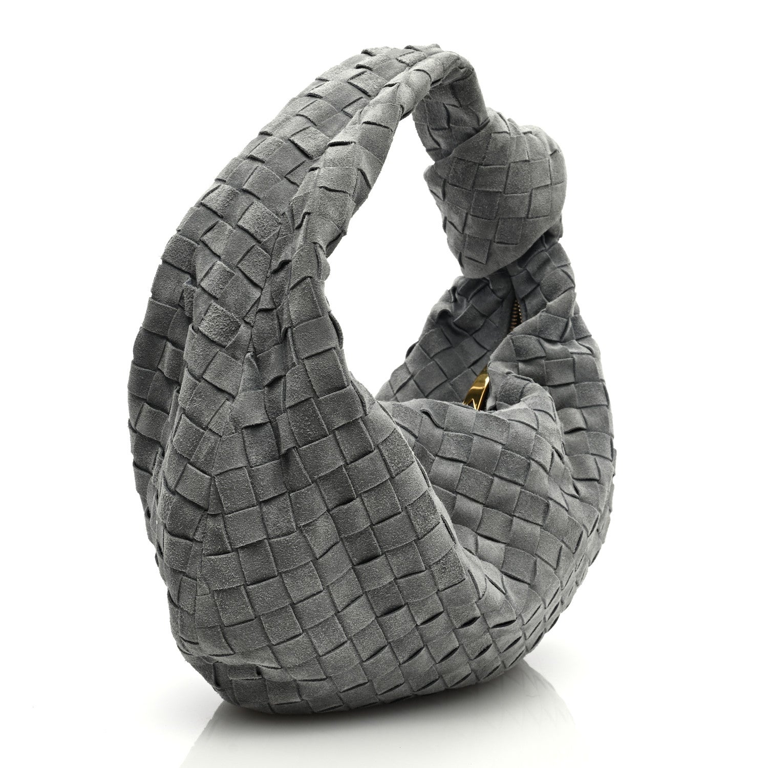 Bottega Veneta Suede Calfskin Intrecciato Teen Jodie Hobo Thunder 3 of 9