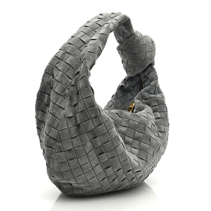 Bottega Veneta Suede Calfskin Intrecciato Teen Jodie Hobo Thunder 3 of 9