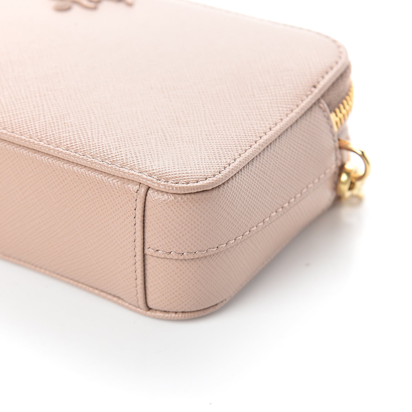 Saffiano Shine Mini Crossbody Bag Cipria