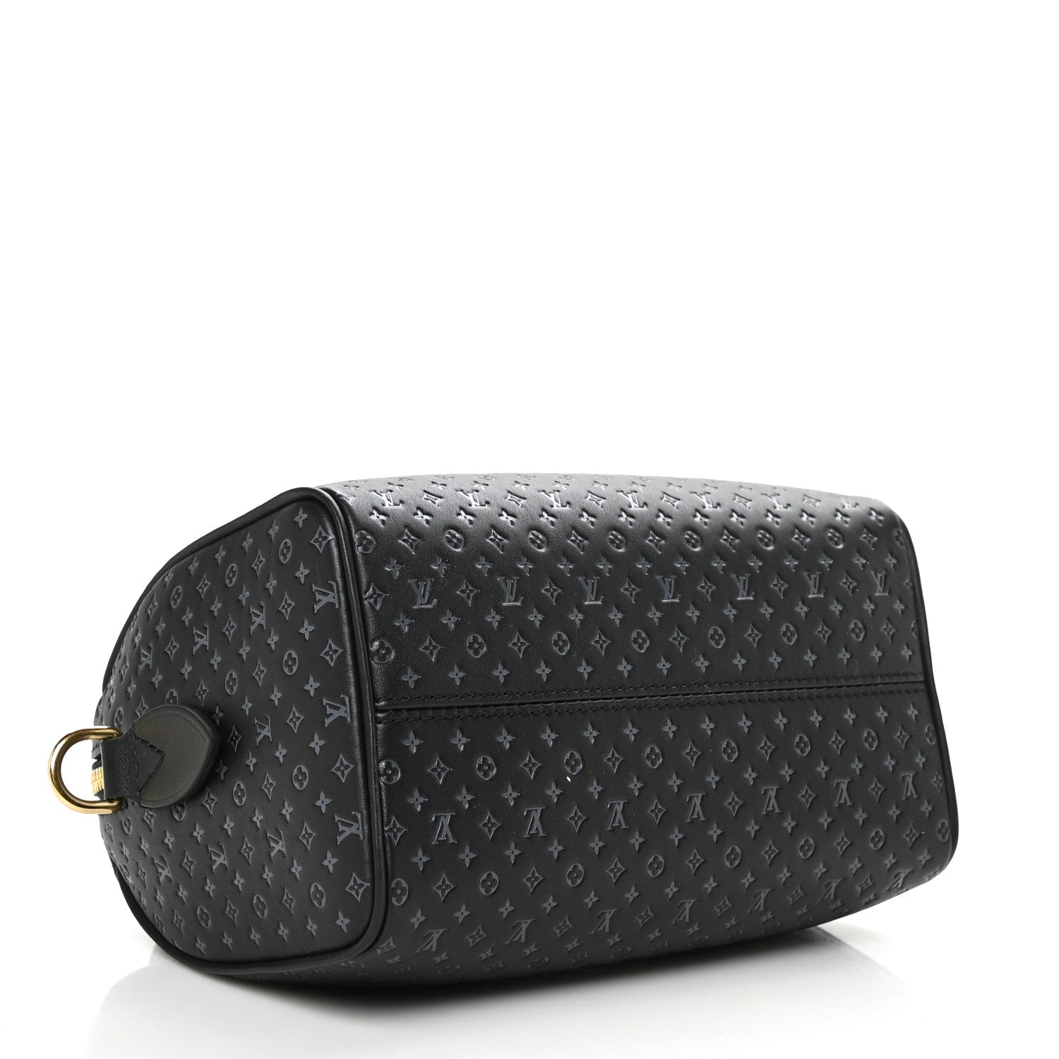 Louis Vuitton Calfskin Nanogram Embossed Speedy 20 Black 4 of 8
