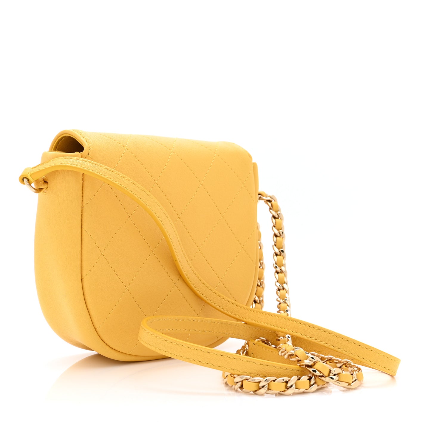 Goatskin Stitched Casual Trip Messenger Flap Yellow