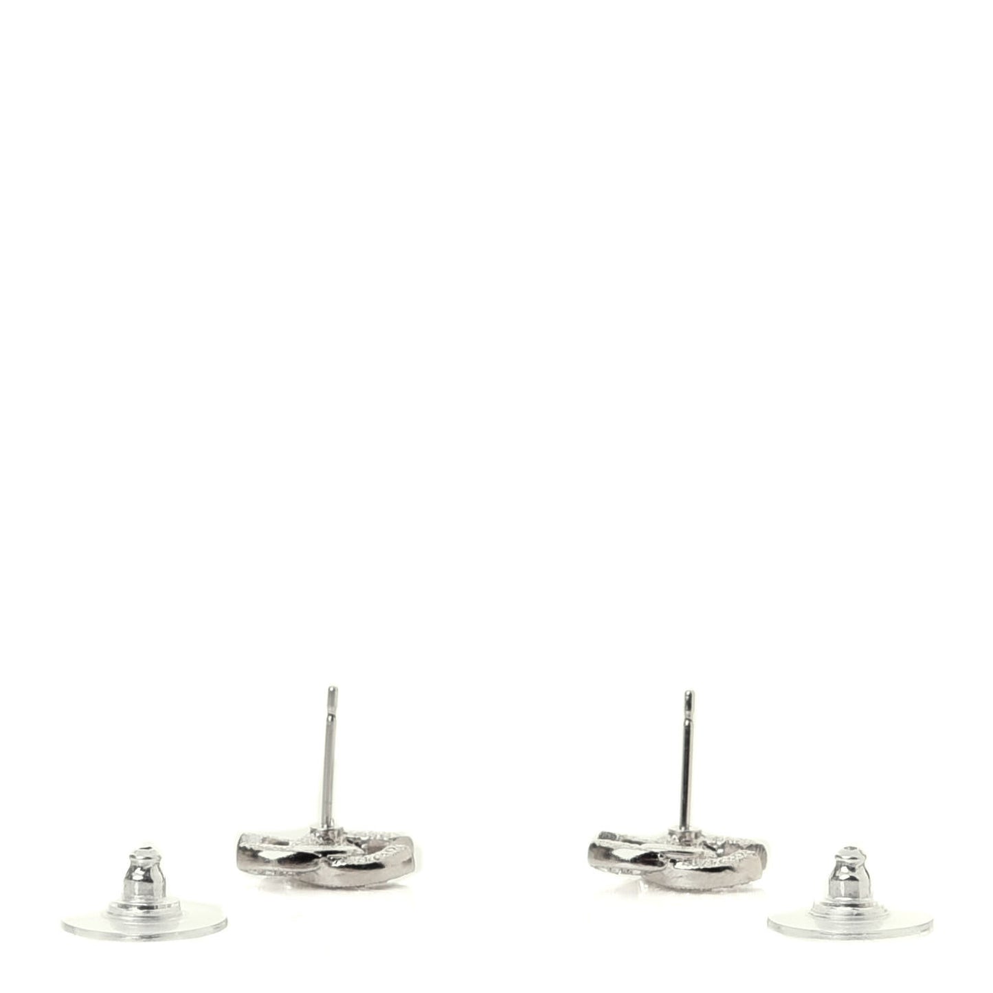 Crystal Mini Timeless CC Earrings Silver