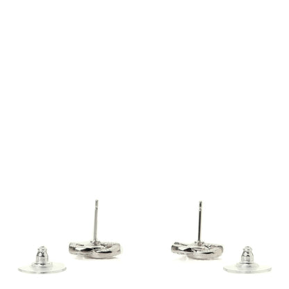 Chanel Crystal Mini Timeless CC Earrings Silver 3 of 3
