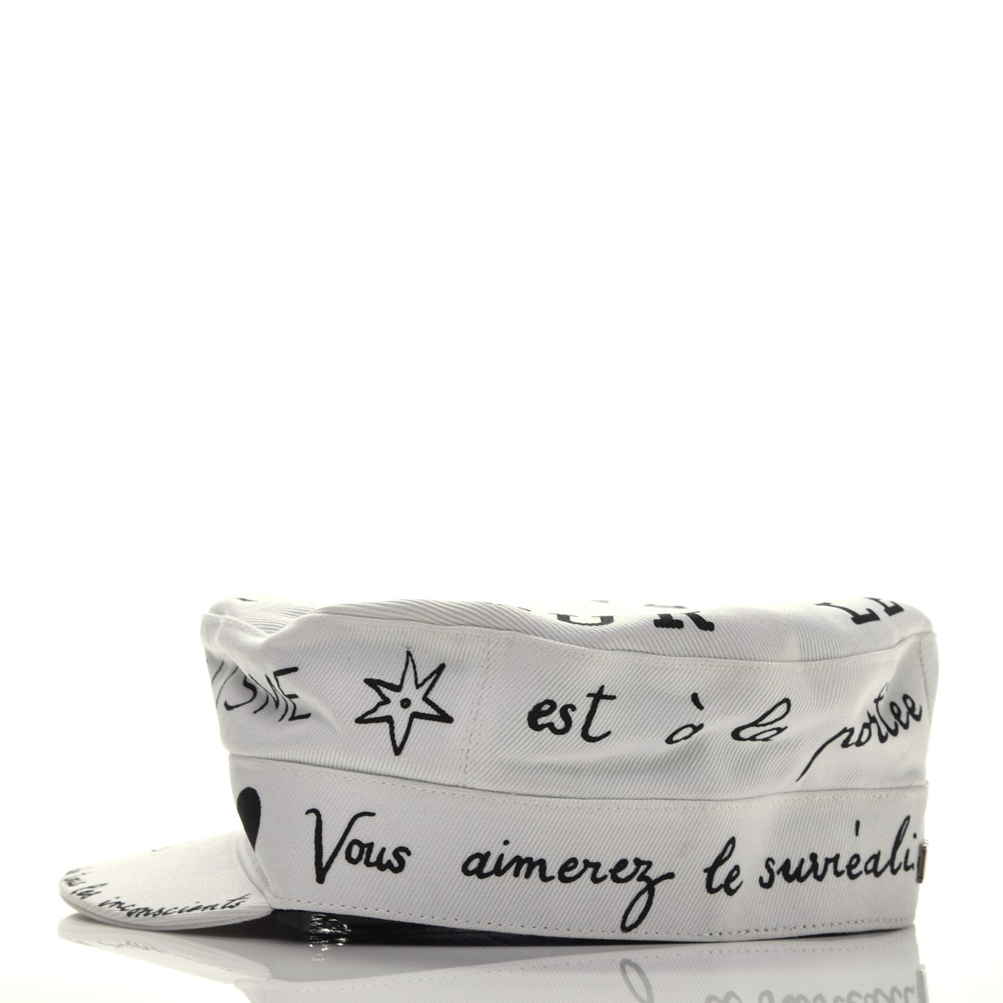 Canvas Printed Daydream Words Cap Hat 57 White