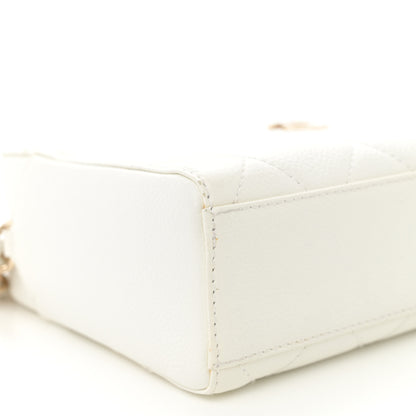 Chanel Caviar Quilted Camera Case White 9 of 10