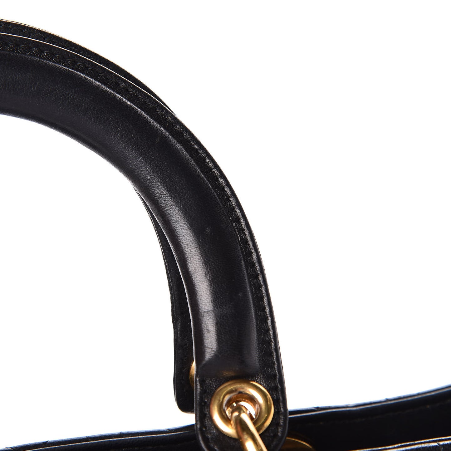 Lambskin Cannage Large Lady Dior Black