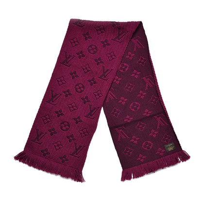 Louis Vuitton Wool Silk Logomania Scarf Cherry 3 of 4