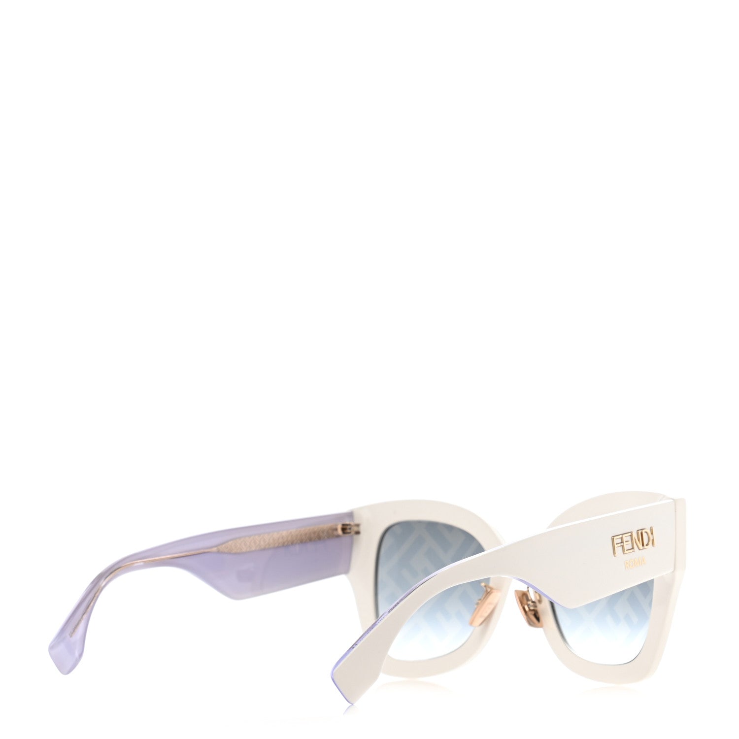 Fendi Acetate FF Sunglasses FF 0434/G/S White Gold 4 of 7