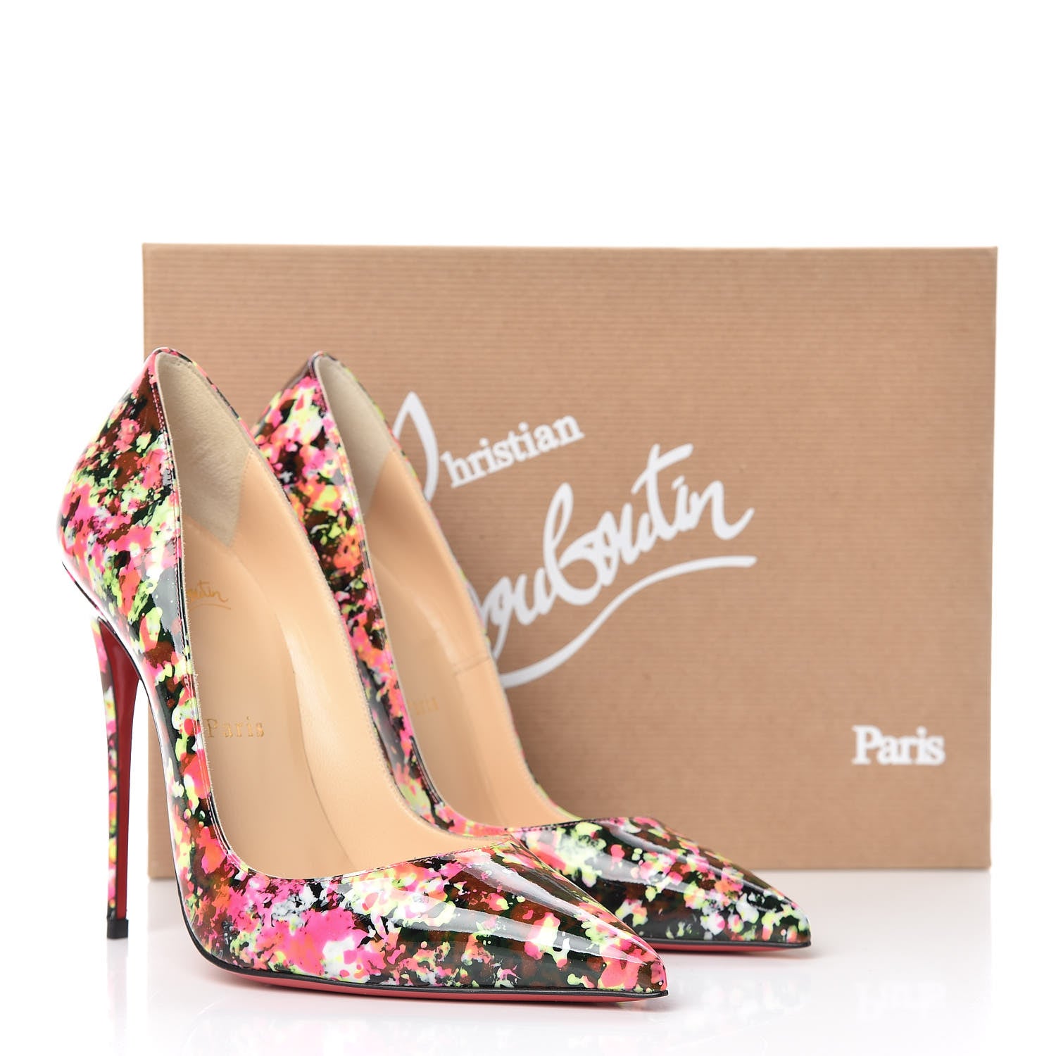 Christian Louboutin Patent Granite So Kate 120 Pumps 37 Multicolor 9 of 9