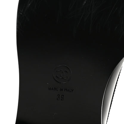 Chanel Shiny Calfskin Pearl CC Loafers 39 Black 7 of 10