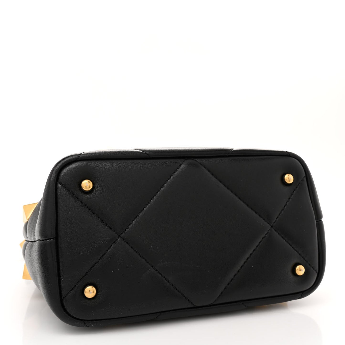 Nappa Small Roman Stud The Handle Bag Black