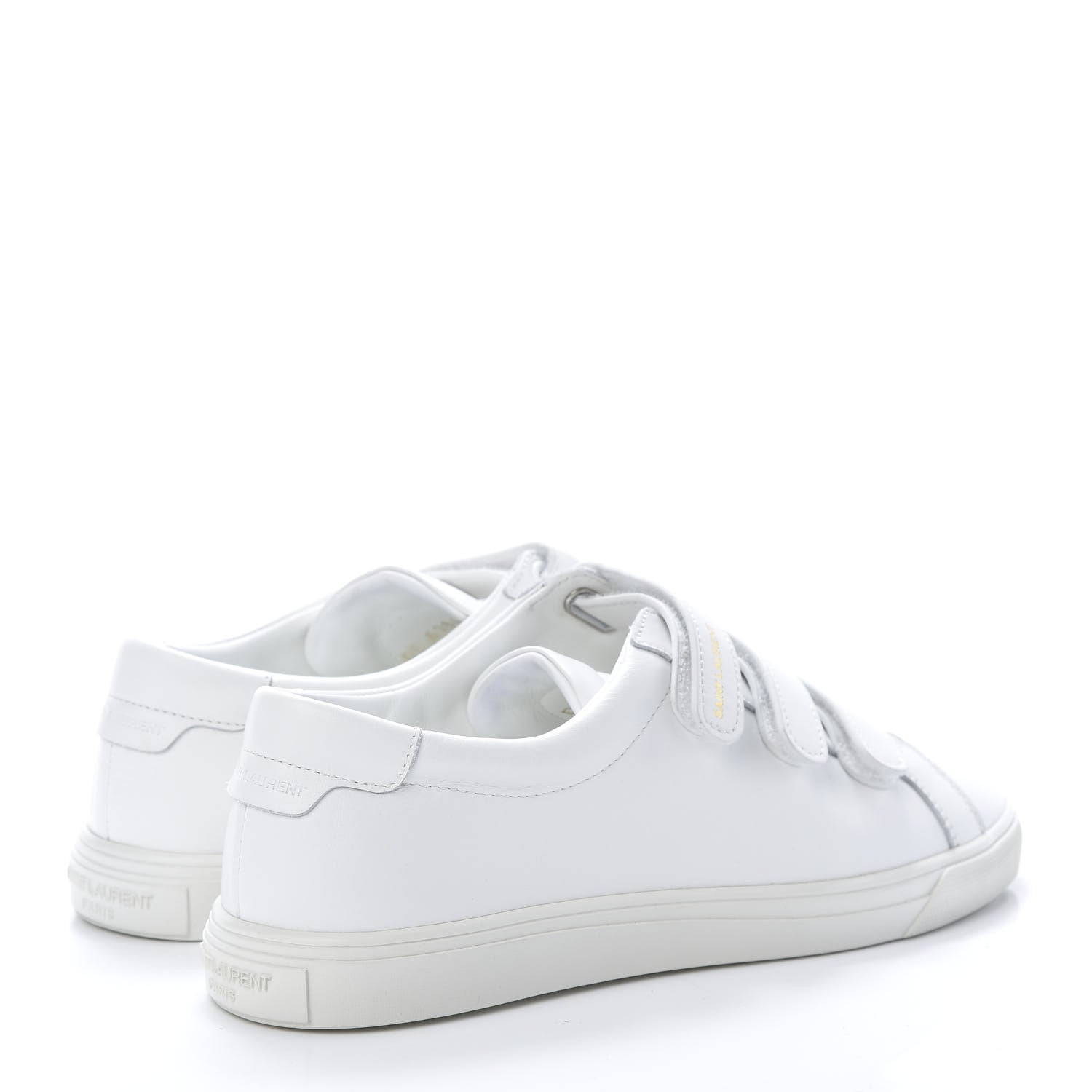 Saint Laurent Calfskin Mens Andy Velcro Strap Low Top Sneakers 39 White 4 of 8