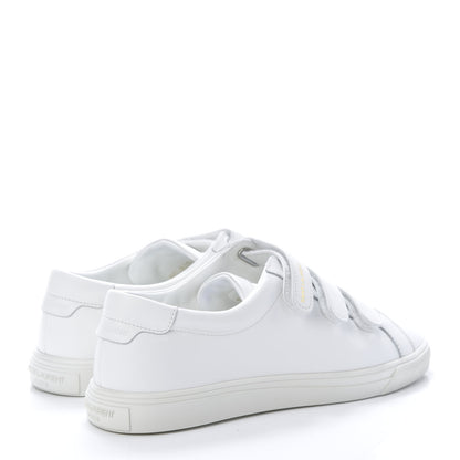 Saint Laurent Calfskin Mens Andy Velcro Strap Low Top Sneakers 39 White 4 of 8