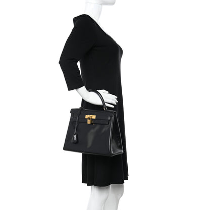 Hermes Box Kelly Retourne 28 Black 2 of 12