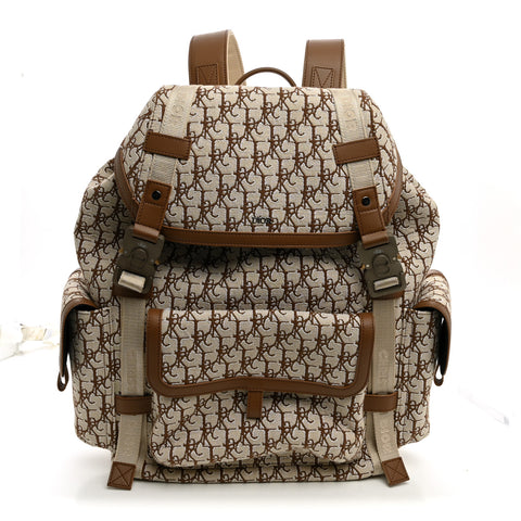X CACTUS JACK Calfskin Hit The Road Logo Backpack Beige