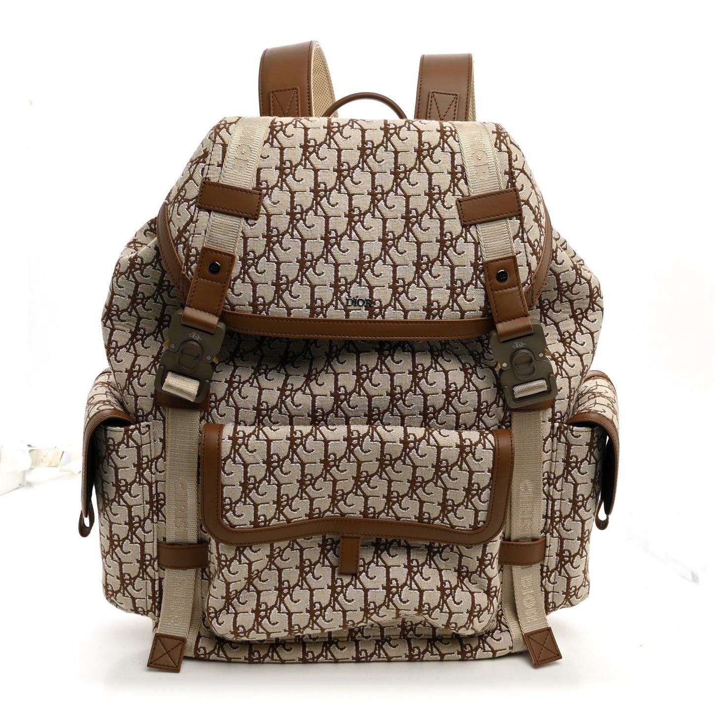 X CACTUS JACK Calfskin Hit The Road Logo Backpack Beige