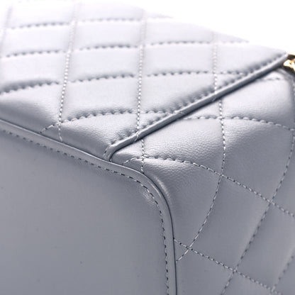 Chanel Lambskin Quilted Small Pearl Crush Vanity Case With Chain Grey 12 of 13