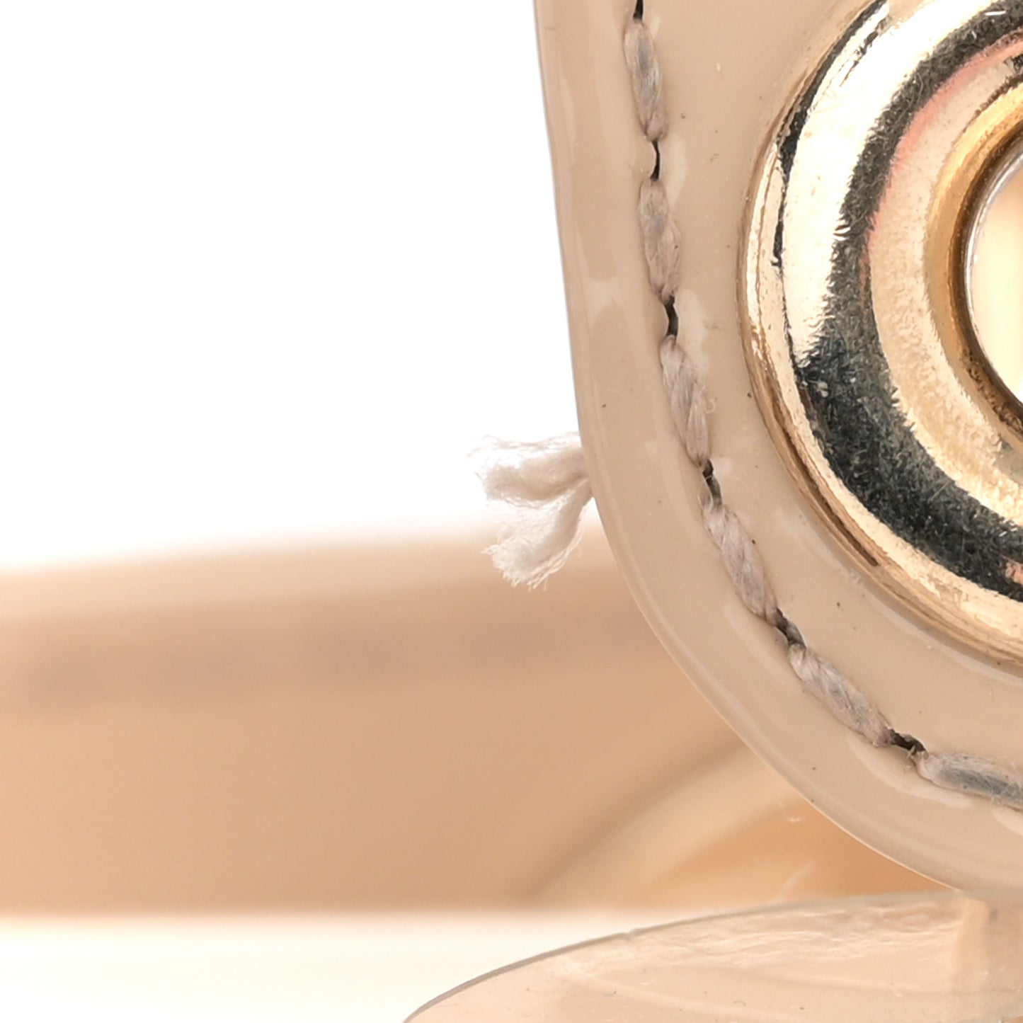 Patent Cannage Mini Lady Dior Beige