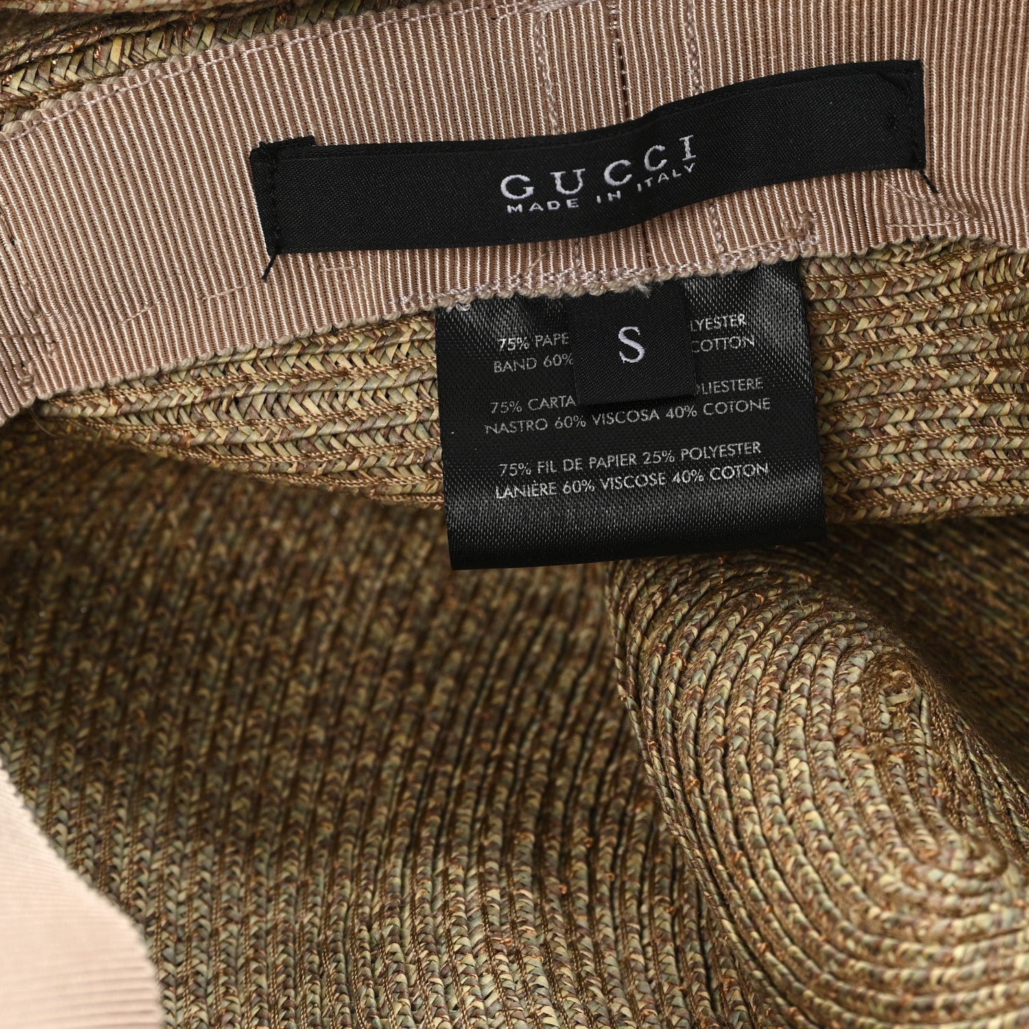 Gucci Paper Blend Wide Brim Hat S Brown 9 of 10