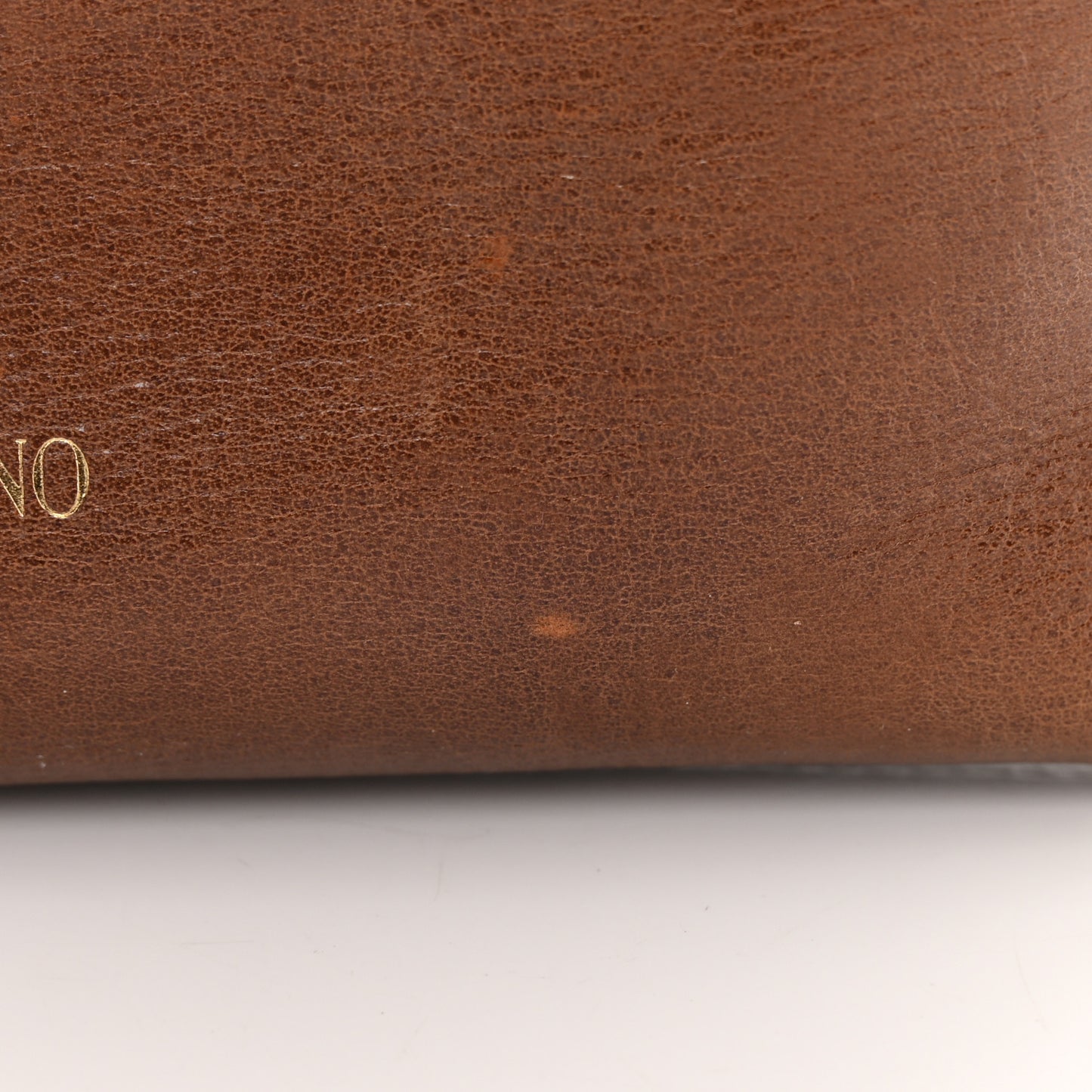 Textured Calfskin Rockstud Double Handle Tote Tan
