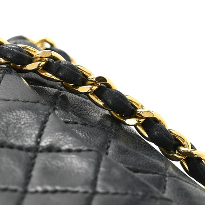 Chanel Lambskin Quilted Mini Flap Belt Bag Charm Black Black 10 of 12