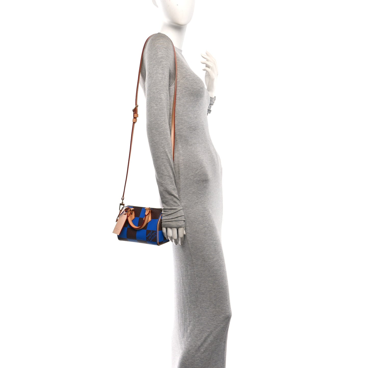 Damier Pop Speedy Bandouliere 18 Blue