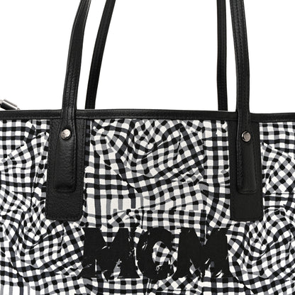 MCM Visetos Medium Liz Reversible Shopper Tote Black 13 of 17