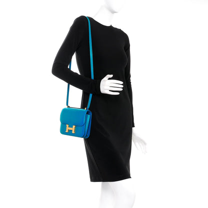 Hermes Tadelakt Constance 18 Bleu Izmir 2 of 20