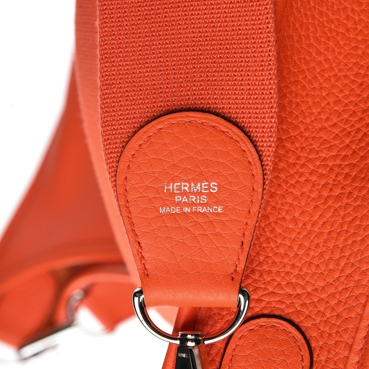 Hermes Taurillon Clemence Evelyne III GM Poppy 7 of 8