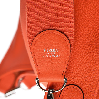 Hermes Taurillon Clemence Evelyne III GM Poppy 7 of 8