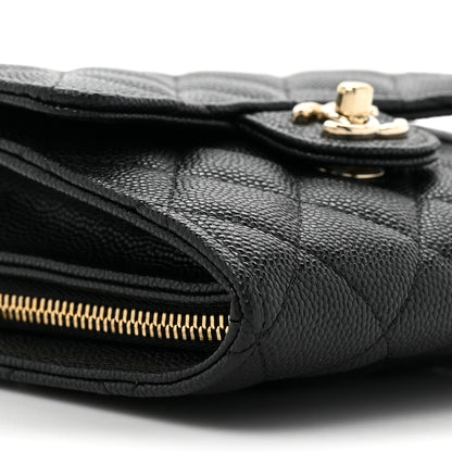 Chanel Caviar Quilted Clutch With Chain Bag Black 11 of 12
