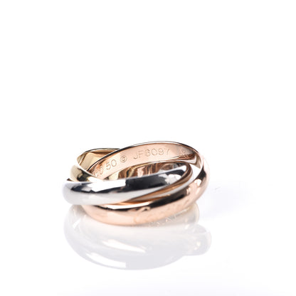 Cartier 18K Pink Yellow White Gold Small Trinity Ring 50 5.25 4 of 4
