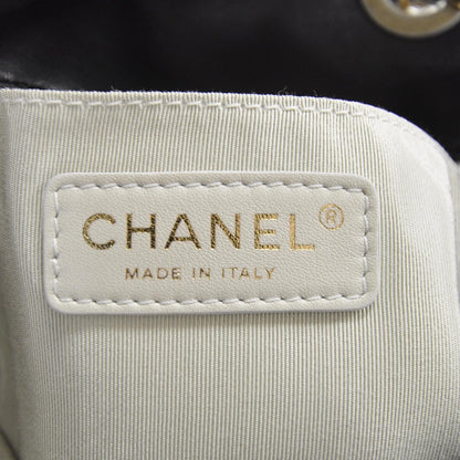 Chanel Lambskin Quited Tweedy Flap 11P Black 7 of 10