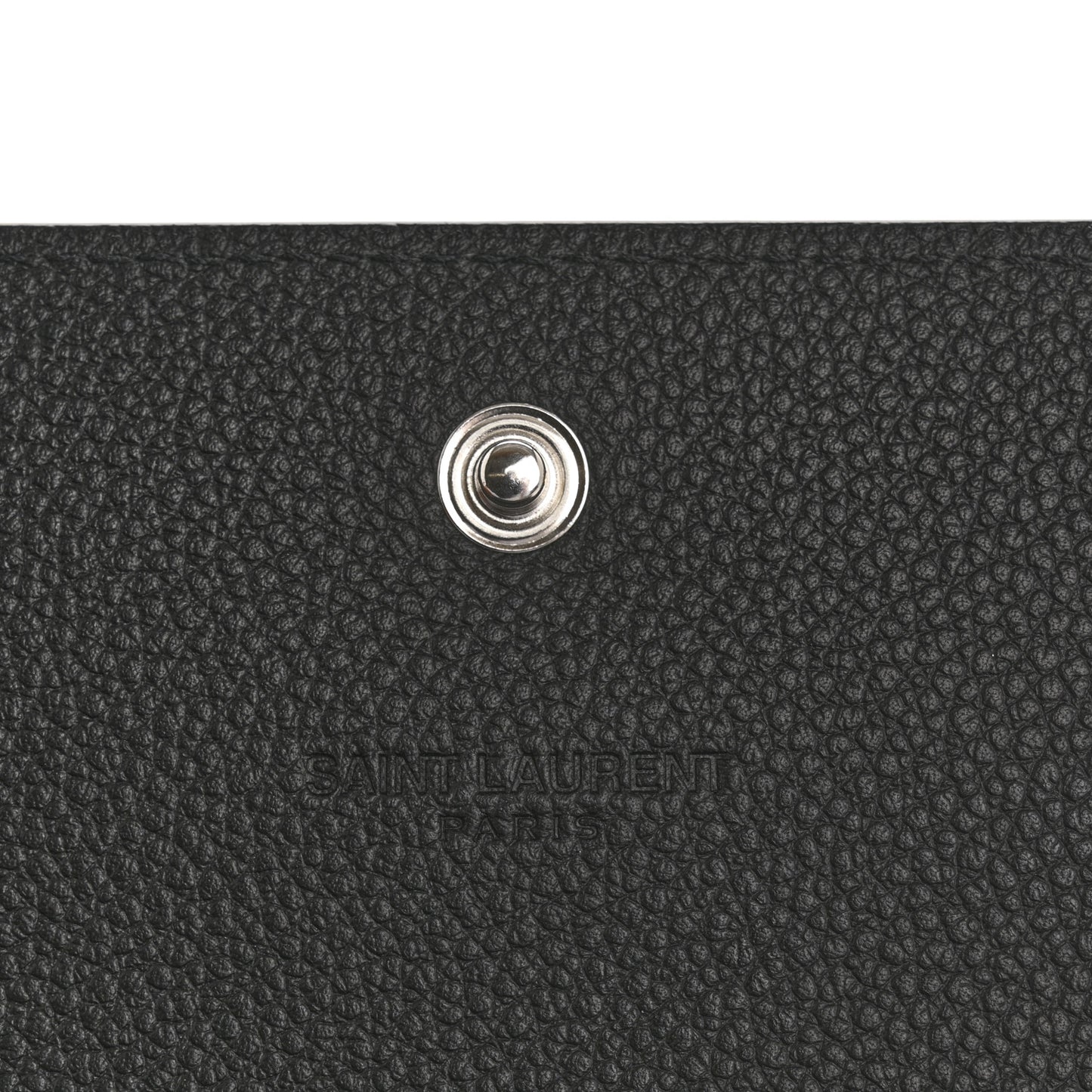 Grained Calfskin Rive Gauche Classic Large Wallet Black