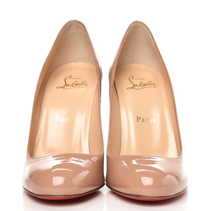 Christian Louboutin Patent Ron Ron 100 Pumps 37 Nude 2 of 9
