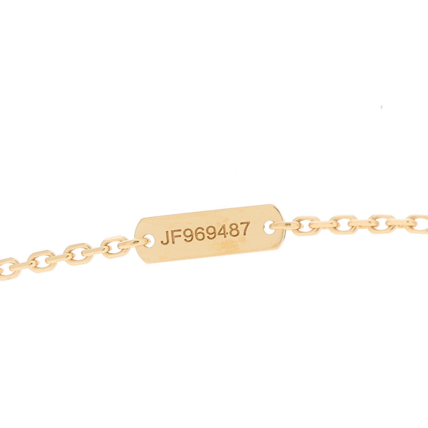 18K Yellow Gold Carnelian Vintage Alhambra Pendant Necklace